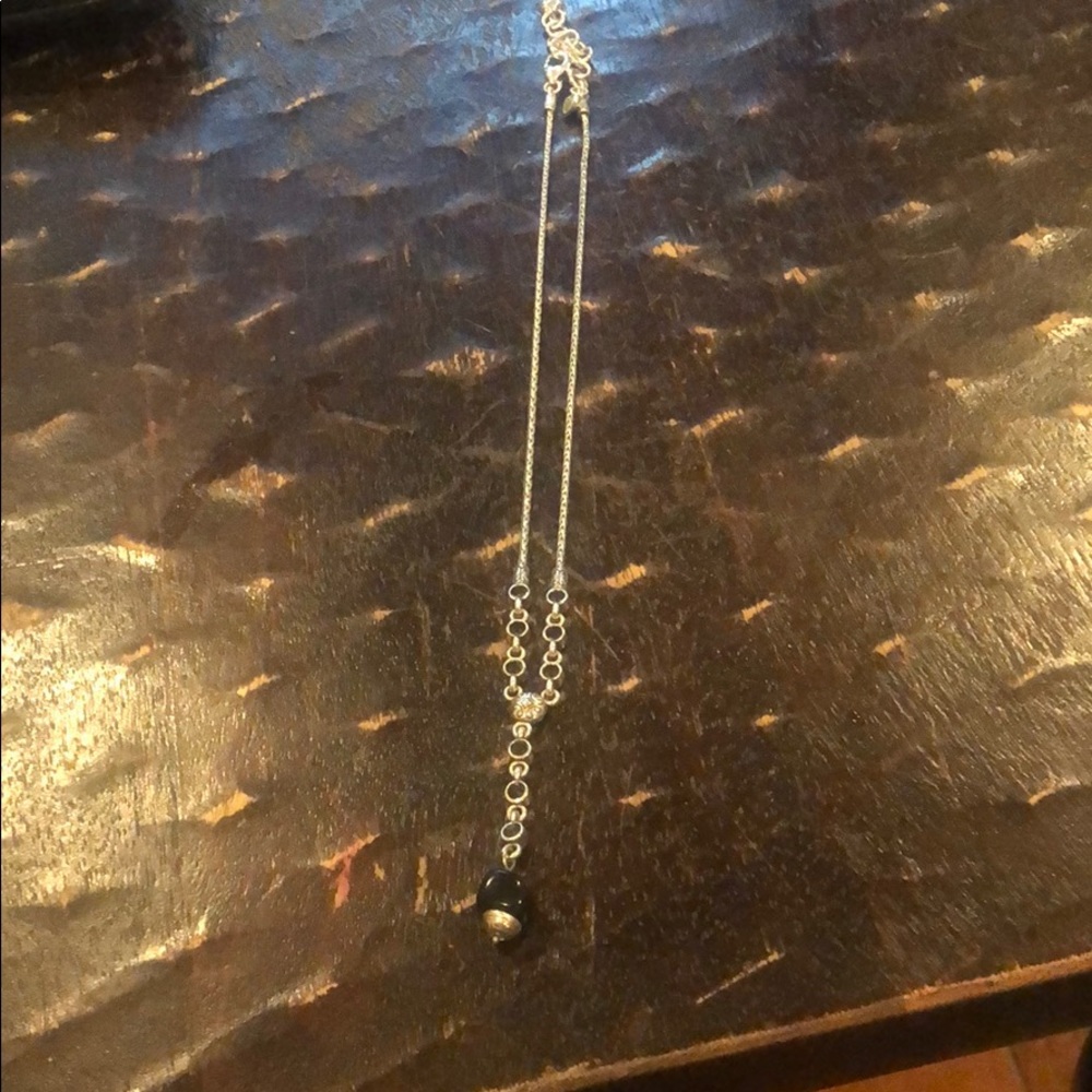 Brighton Necklace with Black Stone